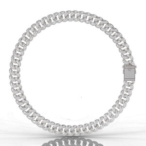 שרשרת גורמט הוואנה מצופת זהב בשיבוץ עדין