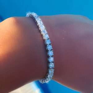 צמיד טניס כסף 925 משובץ זירקונים עבים לגבר