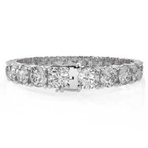 צמיד טניס משובץ זירקונים עגולים גדולים במיוחד לאישה – רויאל