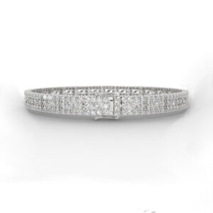 צמיד חוליות מרובעות שיבוץ אמצעי מרקיזה