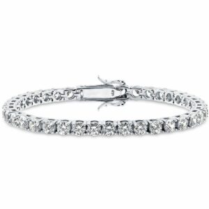 צמיד טניס מכסף לגבר עם סוגר יוקרתי