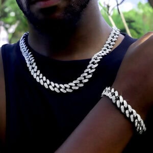 סט שרשרת וצמיד גורמט אייס משובצים זירקונים