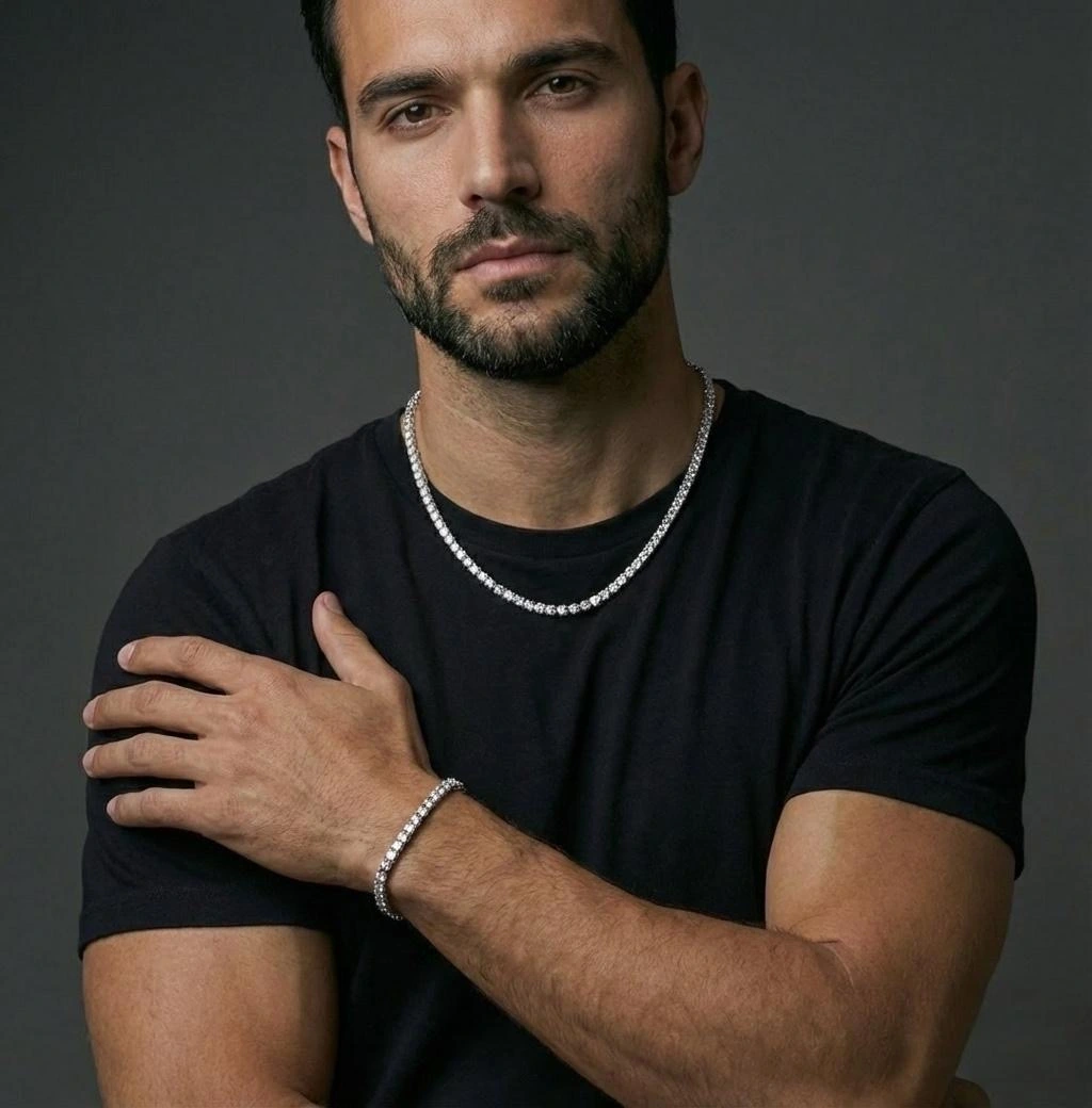 בוטיק 925 - סט טניס 4 ממ לגבר