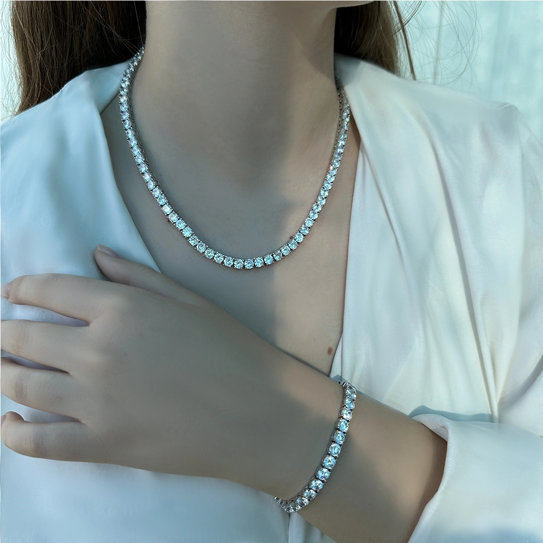 שרשרת טניס עבה לאישה