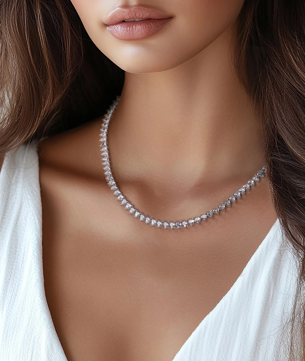 שרשרת לבבות טניס