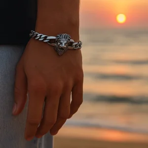 צמיד אריה חוליות מבריקות