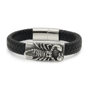 צמידים דמוי עור עם אלמנטים לגבר