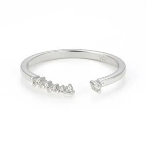 טבעת עדינה עם שיבוץ דק